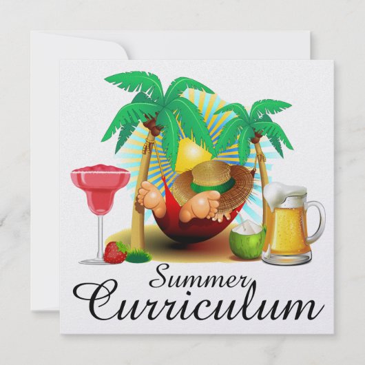 Summer Curriculum / Urlaub / Ruhestand Party Einladung (Vorderseite)