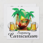 Summer Curriculum / Urlaub / Ruhestand Party Einladung (Vorne/Hinten)