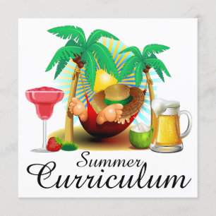 Summer Curriculum / Urlaub / Ruhestand Party Einladung