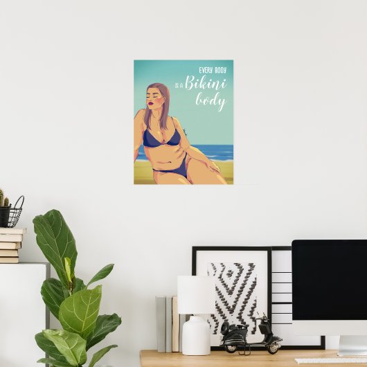 Summer Curvy Bikini Poster (Heimbüro)