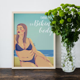 Summer Curvy Bikini Poster