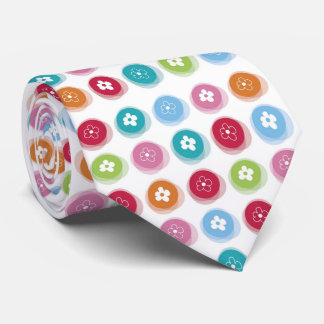Summer Cute Daisy Flower Fuzzy Dots Colorful Fun Krawatte