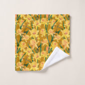 Summer Daffodil Muster Badhandtuch Set (Waschlappen)
