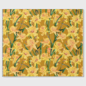 Summer Daffodil Muster Geschenkpapier (Flach)