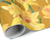Summer Daffodil Muster Geschenkpapier (Rolleneckpunkt)