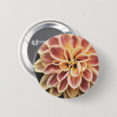 Summer Dahlia Blume (Floral Art) Button (Vorne & Hinten)