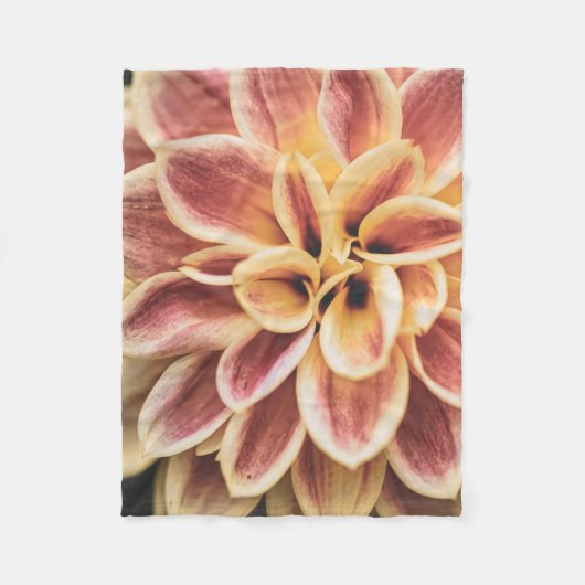 Summer Dahlia Blume (Floral Art) Fleecedecke (Vorderseite)