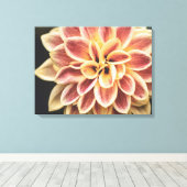 Summer Dahlia Blume (Floral Art) Leinwanddruck (Insitu (Holzboden))