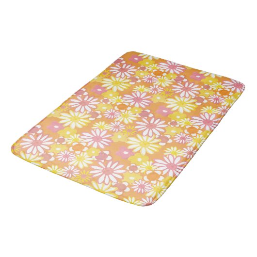 Summer Daisies Bath Mat Badematte (Schrägansicht)