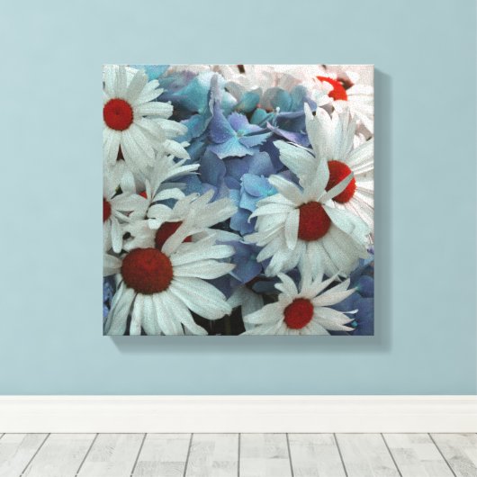 Summer Daisies Canvas Print Leinwanddruck (Insitu (Holzboden))