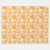 Summer Daisies Fleece Blanket (Vorderseite (Horizontal))