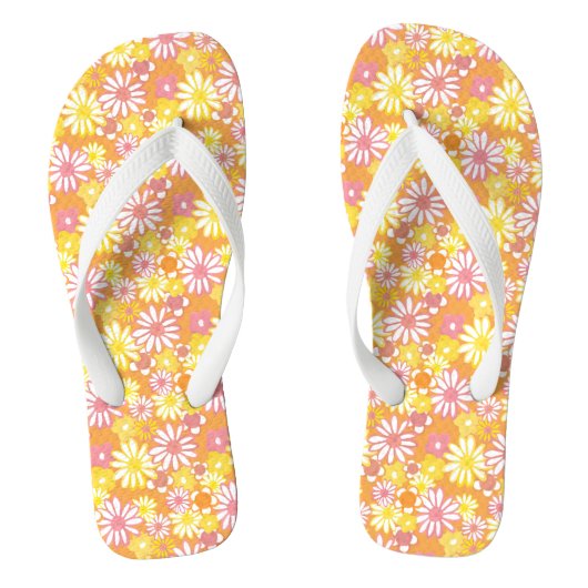 Summer Daisies Flip Flops Badesandalen (Fußbett)