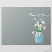 Summer Daisies Folded Wedding Program (Vorderseite)