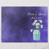Summer Daisies Folded Wedding Program (Vorderseite)