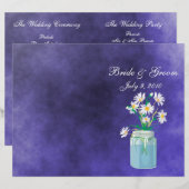 Summer Daisies Folded Wedding Program (Vorne/Hinten)
