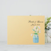 Summer Daisies Folded Wedding Program (Stehend Vorderseite)