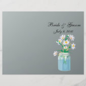 Summer Daisies Folded Wedding Program (Vorderseite)