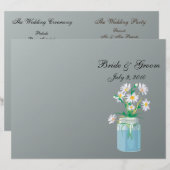 Summer Daisies Folded Wedding Program (Vorne/Hinten)