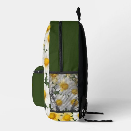 Summer Daisies Monogram Bedruckter Rucksack (Rechts)