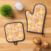 Summer Daisies Oven Mitt Set (Oben Unten)