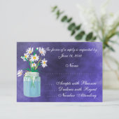 Summer Daisies RSVP Cards (Stehend Vorderseite)