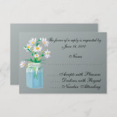 Summer Daisies RSVP Cards (Vorne/Hinten)
