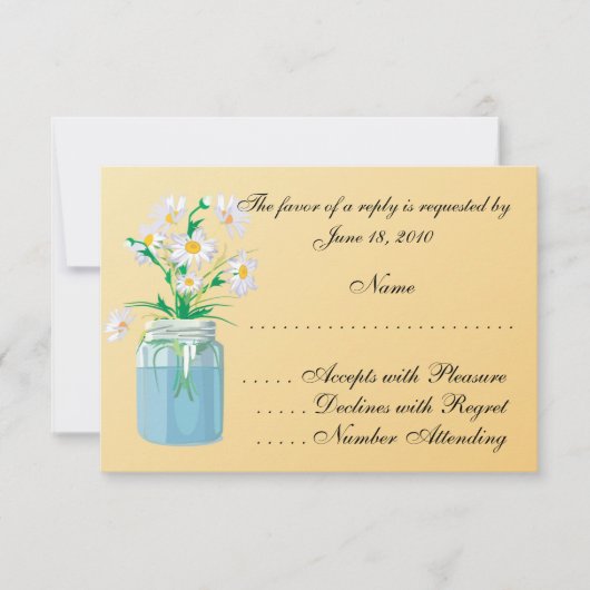 Summer Daisies RSVP Cards Karte (Vorderseite)