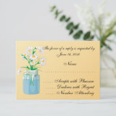Summer Daisies RSVP Cards Karte (Stehend Vorderseite)