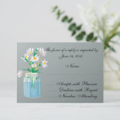 Summer Daisies RSVP Cards Karte (Stehend Vorderseite)