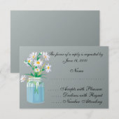 Summer Daisies RSVP Cards Karte (Vorne/Hinten)