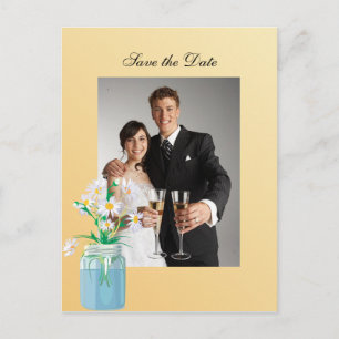 Summer Daisies Save the Date Postcard Ankündigungspostkarte