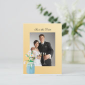 Summer Daisies Save the Date Postcard Ankündigungspostkarte (Stehend Vorderseite)