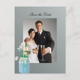 Summer Daisies Save the Date Postcard Ankündigungspostkarte