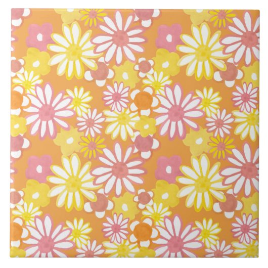 Summer Daisies Tile Fliese (Vorderseite)