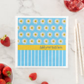 Summer Daisies und Cool Stripes Paper Napkin Serviette (Beispiel)