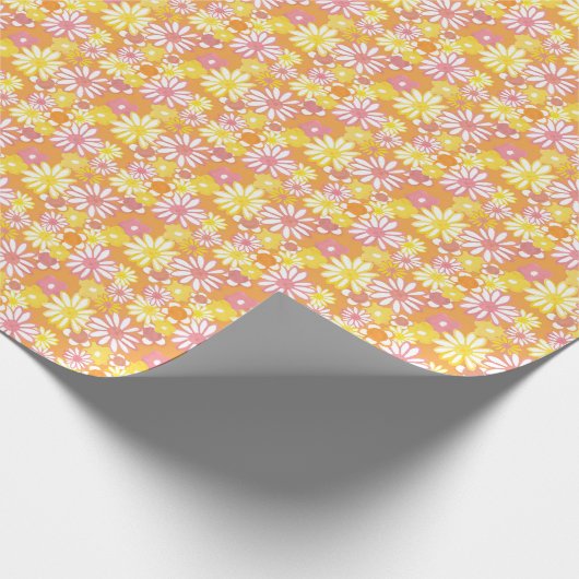 Summer Daisies Wrapping Paper Geschenkpapier (Ecke)