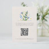 Summer Daisy Blue Floral Botanic Enclosure Card Begleitkarte (Stehend Vorderseite)