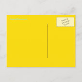 Summer Daisy Blue und Yellow Hello Postkarte (Rückseite)