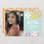 Summer Daisy Blume Retro Way Two Groovy Foto (Vorne/Hinten)