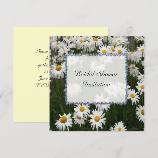 Summer Daisy Bridal Dusche Einladung (Vorne/Hinten)