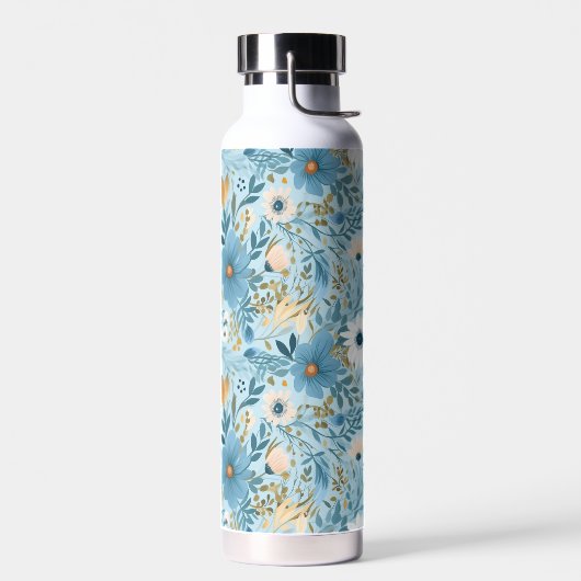 Summer Daisy Design auf blau Trinkflasche (Links)
