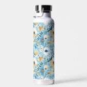 Summer Daisy Design auf blau Trinkflasche (Rechts)