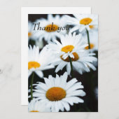 Summer Daisy Flat Danke-Card Dankeskarte (Vorne/Hinten)