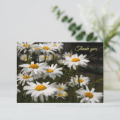 Summer Daisy Flat Danke-Card Dankeskarte (Stehend Vorderseite)