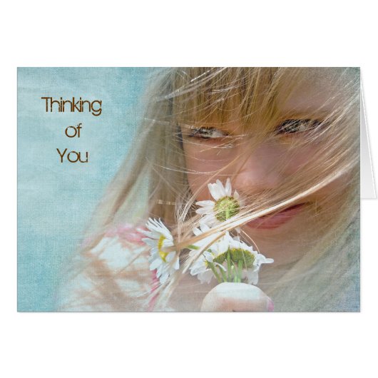 Summer Daisy Girl Denken Sie an Sie (Vorderseite (Horizontal))