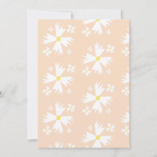 Summer Daisy Groovy Sun Rainbow Baby Dusche Einladung (Rückseite)