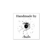 Summer Daisy "handmade by" Gummistempel (Prägung)