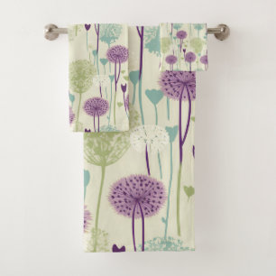 Summer Dandelion Design Badhandtuch Set