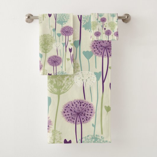 Summer Dandelion Design Badhandtuch Set (Insitu)