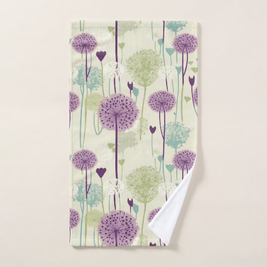 Summer Dandelion Design Badhandtuch Set (Handtuch)